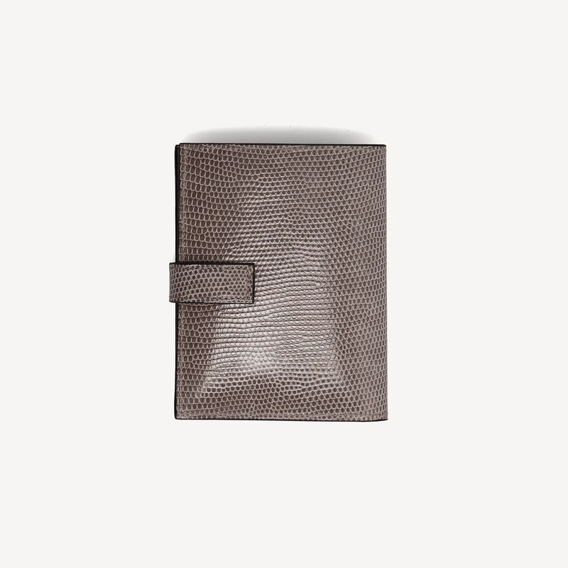 Lizard Wallet - Taupe (Laschenverschluss)