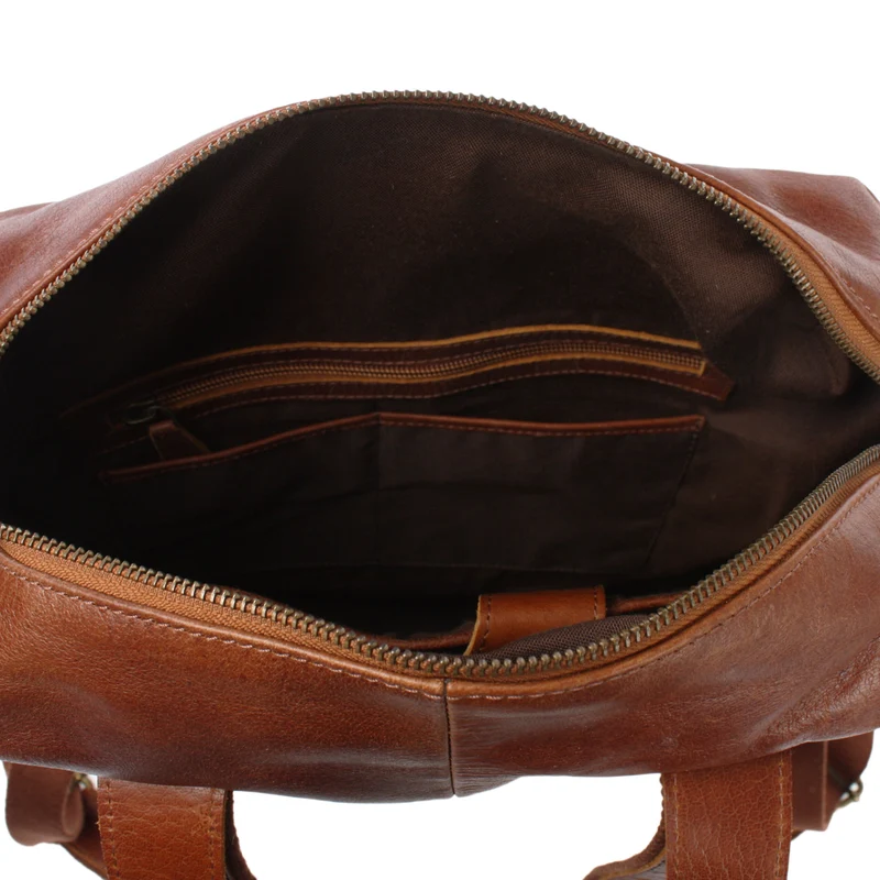 großer Rucksack Lederrucksack Freizeitrucksack Damen Herren Leder braun LE1020
