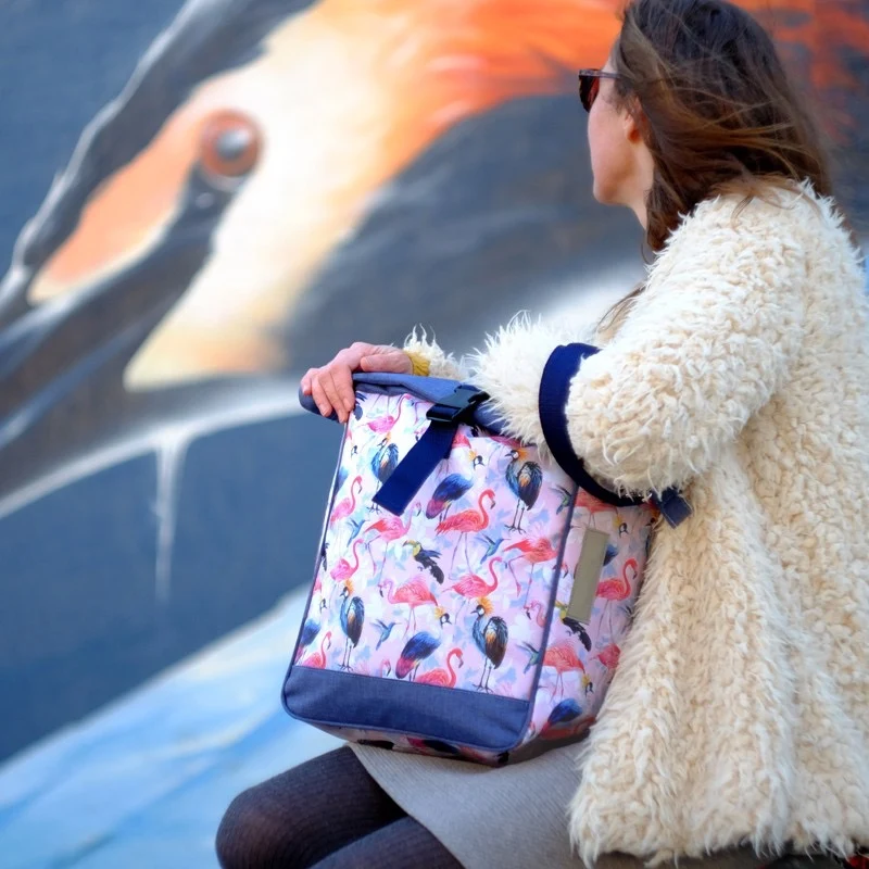 IKURI Fahrradtasche Pajaros – einseitig, wasserdicht, 13–21 l, handgefertigt