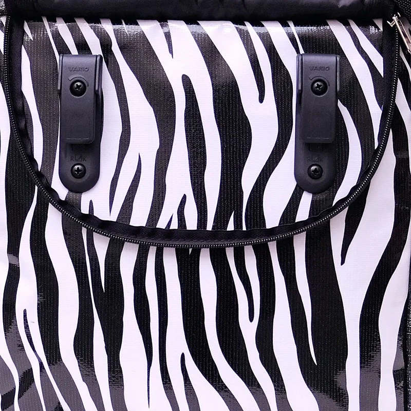 IKURI Fahrradtasche Zebra – einseitig, wasserdicht, 13–21 l, handgefertigt