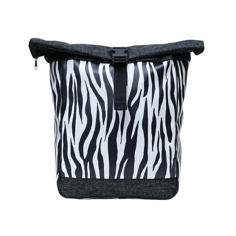 IKURI Kombi Fahrradtasche Rucksack Zebra – wasserdicht, 13–21 l