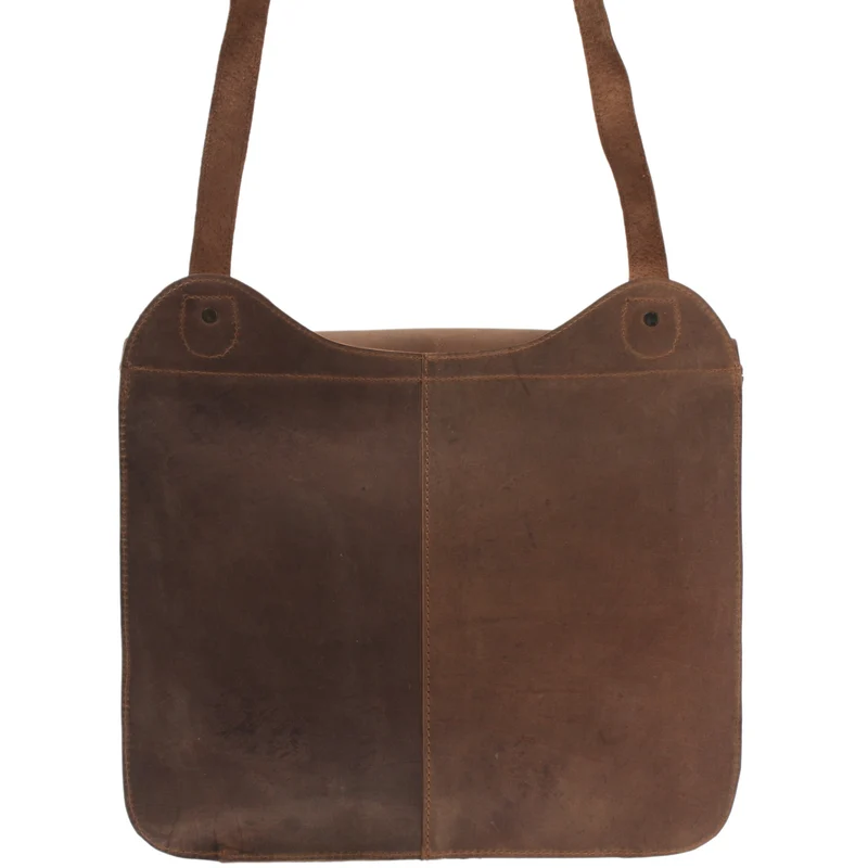 Messenger Bag Aktentasche DIN A4 Damen Herren Vintage Leder braun LE3020