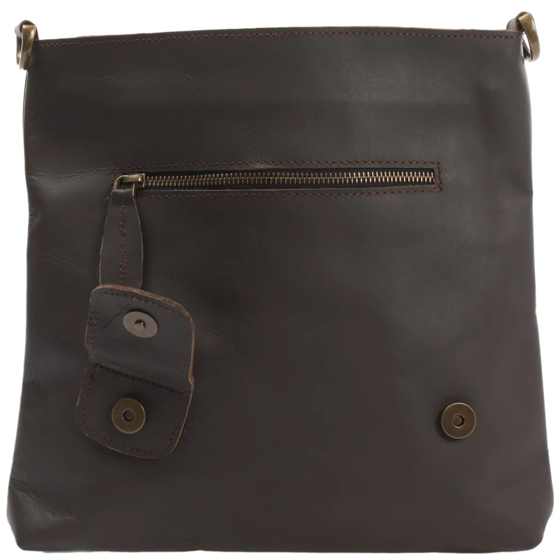 Umhängetasche Ledertasche Schultertasche Leder dunkelbraun LE3027