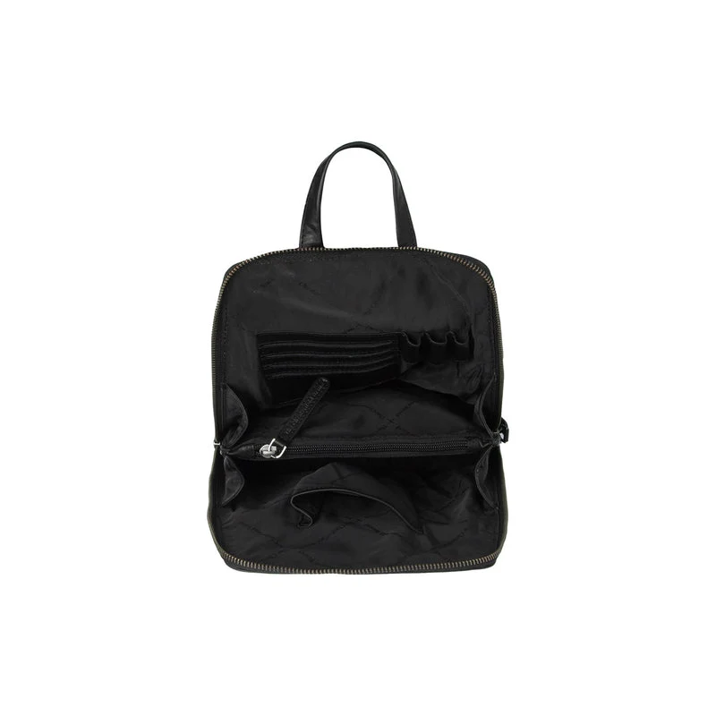 The Chesterfield Brand | Leder Rucksack Linford Schwarz | Wax Pull Up Leder