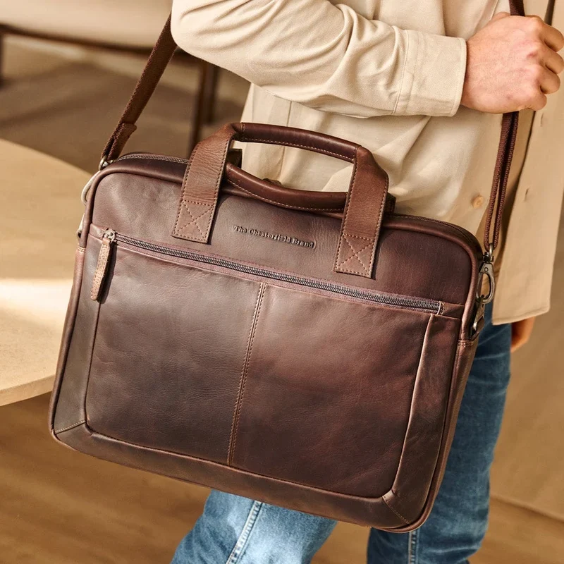 The Chesterfield Brand | Laptoptasche Calvi | Wax Pull Up Leder
