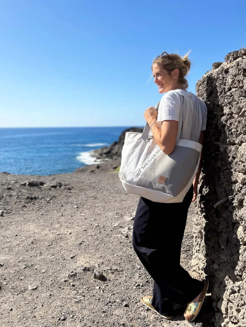 Strandtasche "WATT" STENCIL Kollektion - Strandtasche oder Einkaufstasche