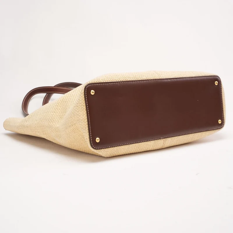 Chanel Vintage CC Logo Basttasche aus Stroh, 1999
