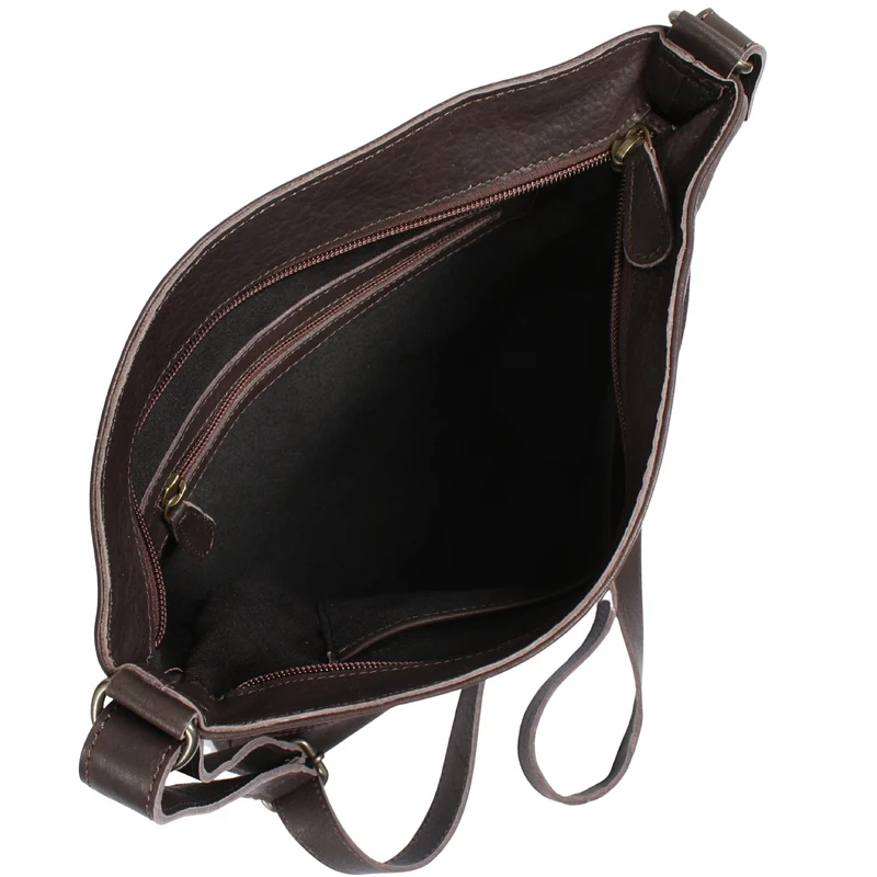 Umhängetasche Ledertasche Damen Schultertasche Rindsleder dunkelbraun LE0066