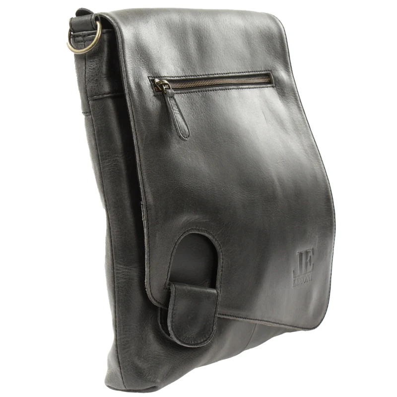 Umhängetasche Ledertasche Damen Schultertasche Leder dunkelgrau LE3073