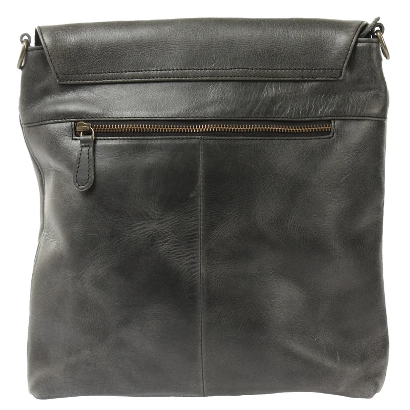 Umhängetasche Ledertasche Damen Schultertasche Leder dunkelgrau LE3073