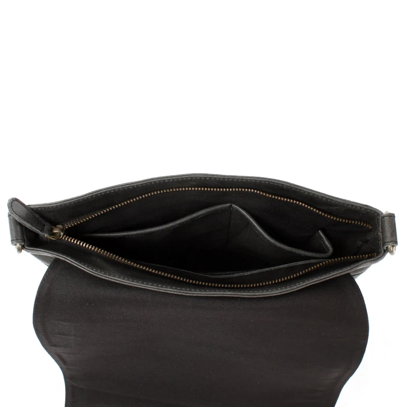 Umhängetasche Ledertasche Damen Schultertasche Leder dunkelgrau LE3073