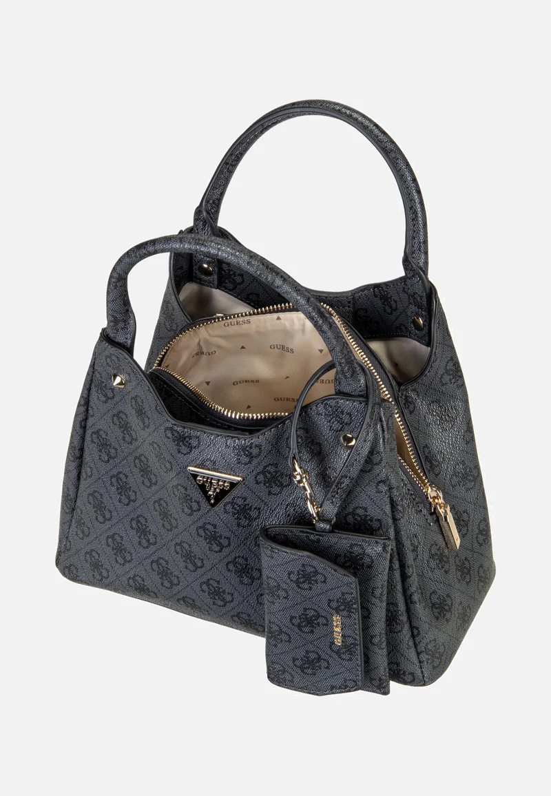 Lorella Logo Small Girlfriend 84220 Coal Logo - Henkeltasche