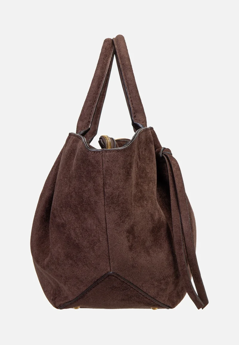 Allegra Girlfriend Suede 37060 Espresso - Satchel