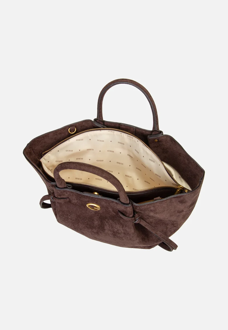 Allegra Girlfriend Suede 37060 Espresso - Satchel