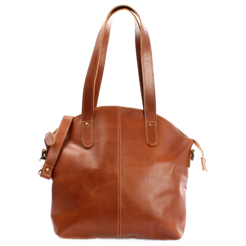 B-Ware Damentasche Henkeltasche Schultertasche Leder cognac LE0060