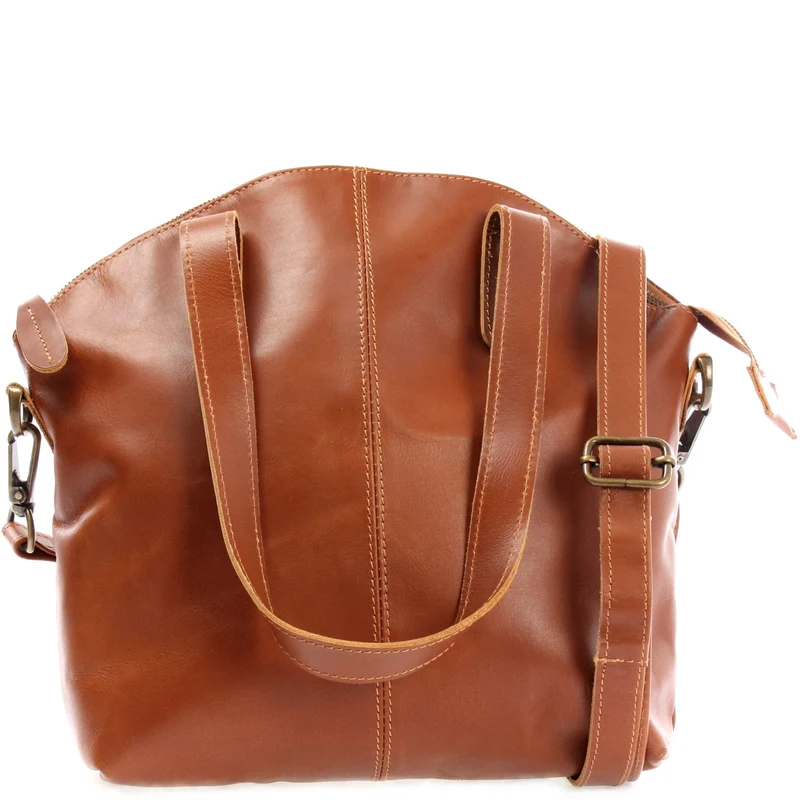 B-Ware Damentasche Henkeltasche Schultertasche Leder cognac LE0060