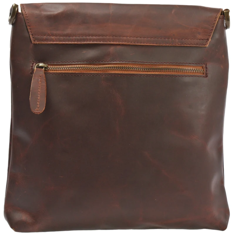 B-Ware Umhängetasche Ledertasche Schultertasche Leder braun LE3027