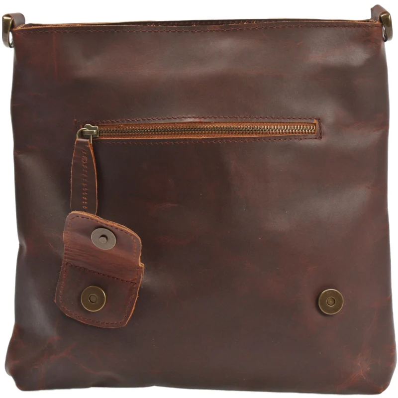 B-Ware Umhängetasche Ledertasche Schultertasche Leder braun LE3027