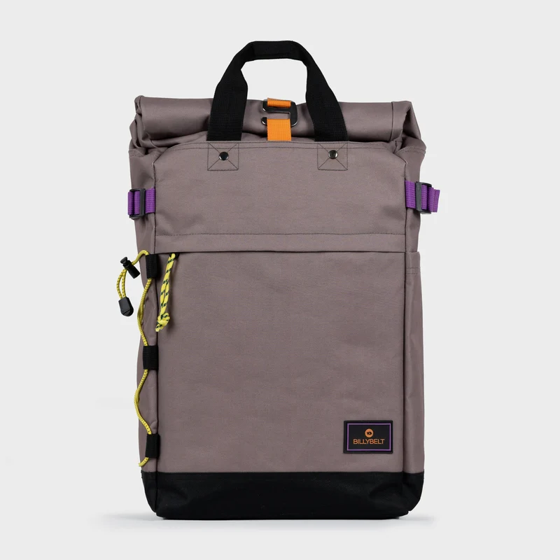 Roll-Top Rucksack aus 100% recyceltem Polyester - Taupe