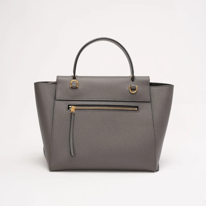 Celine Micro Belt Bag aus genarbtem Kalbsleder, Grau, 2017