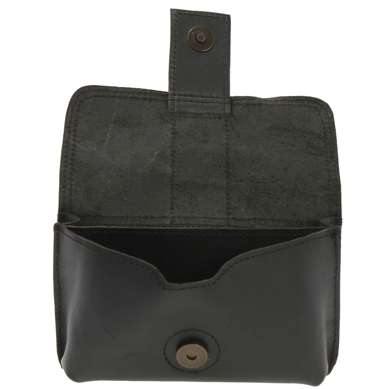 große Gürteltasche Bauchtasche Hüfttasche Damen Herren Rindsleder schwarz LE9030