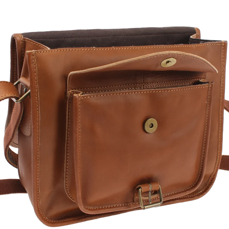Umhängetasche Schultertasche Freizeittasche Büffelleder cognac LE3085