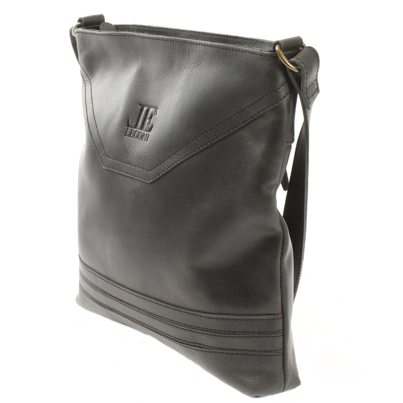 Umhängetasche Ledertasche Damen Schultertasche Leder dunkelgrau LE0066