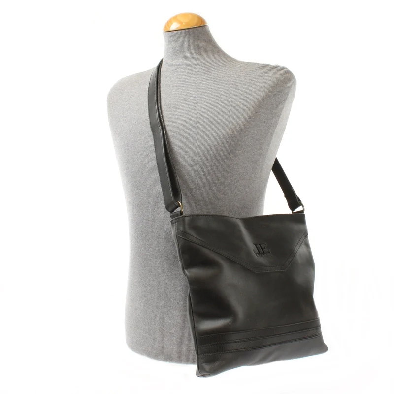Umhängetasche Ledertasche Damen Schultertasche Leder dunkelgrau LE0066
