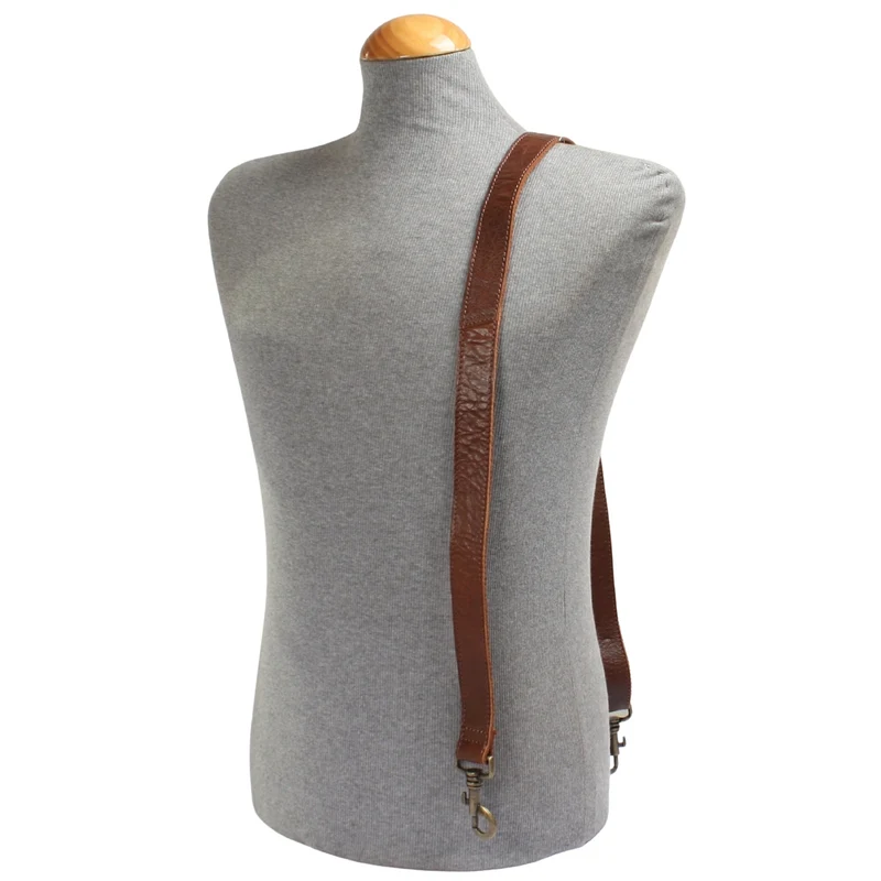 Trageriemen Gurt Schulterriemen Leder braun 150cm LEC-R5
