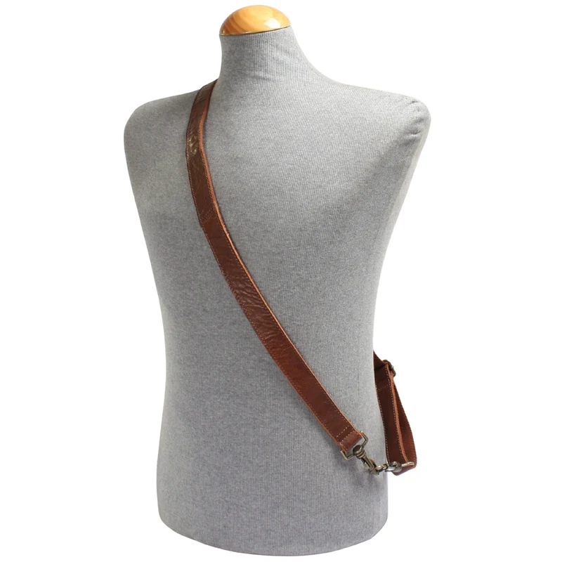 Trageriemen Gurt Schulterriemen Leder braun 150cm LEC-R5