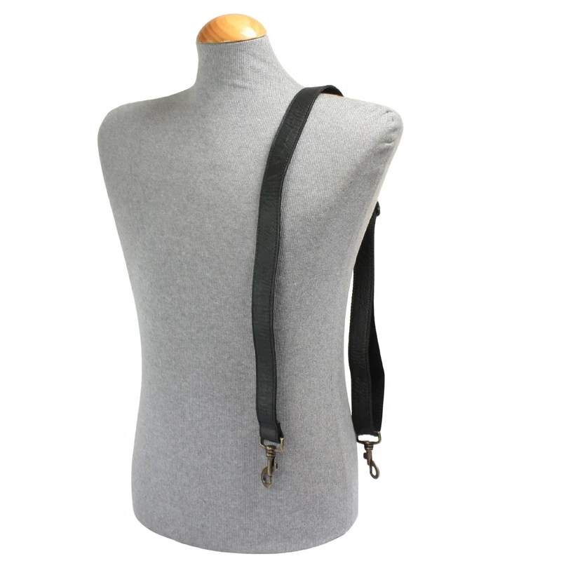 Trageriemen Gurt Schulterriemen Leder schwarz 150cm LEC-R5