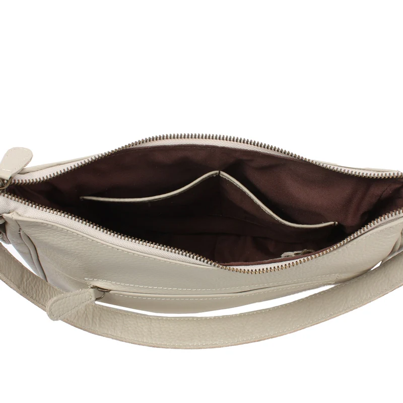 B-Ware Schultertasche Ledertasche Damentasche Leder beige LE0063