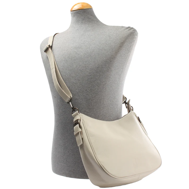 B-Ware Schultertasche Ledertasche Damentasche Leder beige LE0063