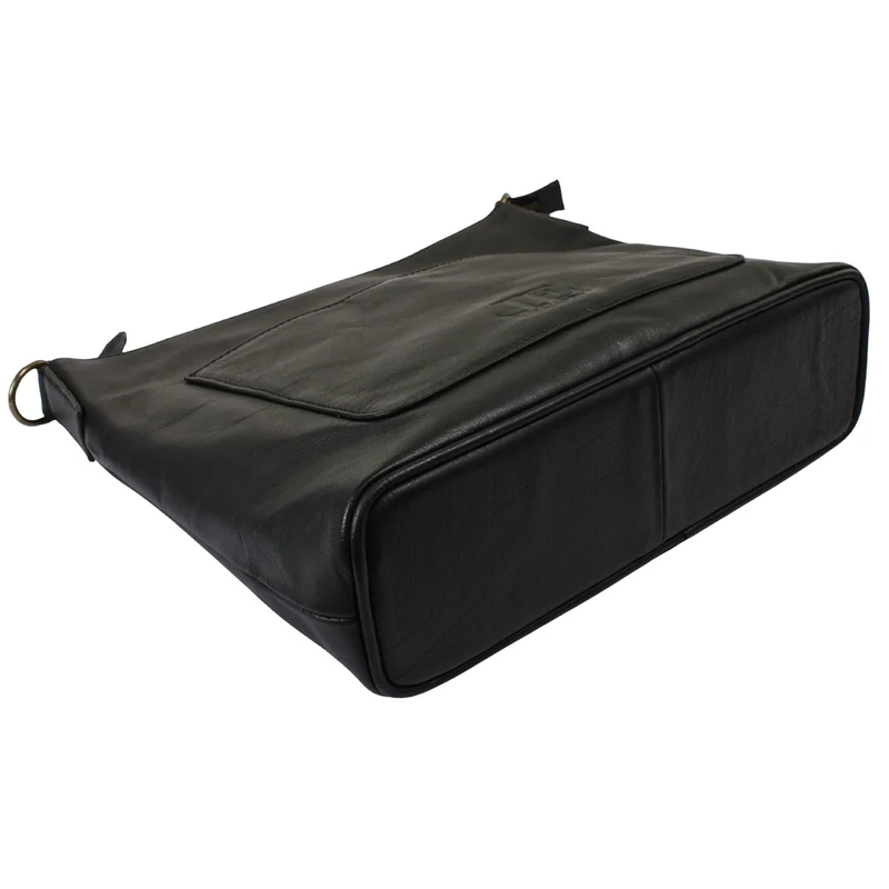 mittlere Umhängetasche Schultertasche Damentasche Ledertasche Leder schwarz LE0080
