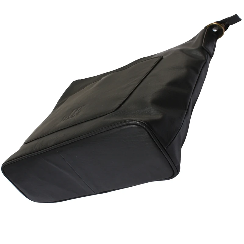 große Umhängetasche Schultertasche Damentasche Ledertasche Leder schwarz LE0079