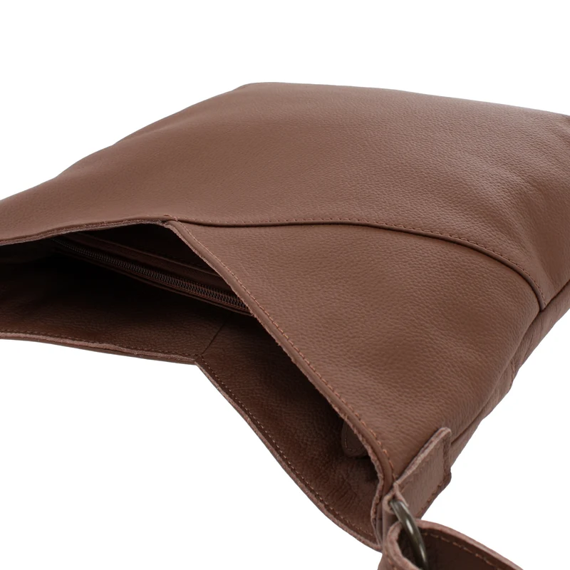 Damentasche Umhängetasche Handtasche Leder rehbraun LE0065