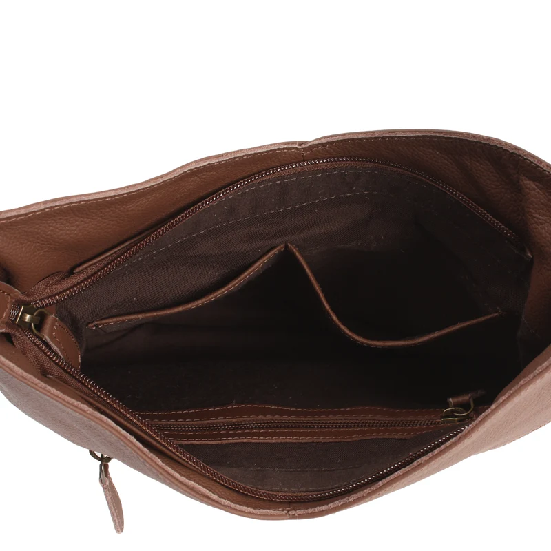 Damentasche Umhängetasche Handtasche Leder rehbraun LE0065