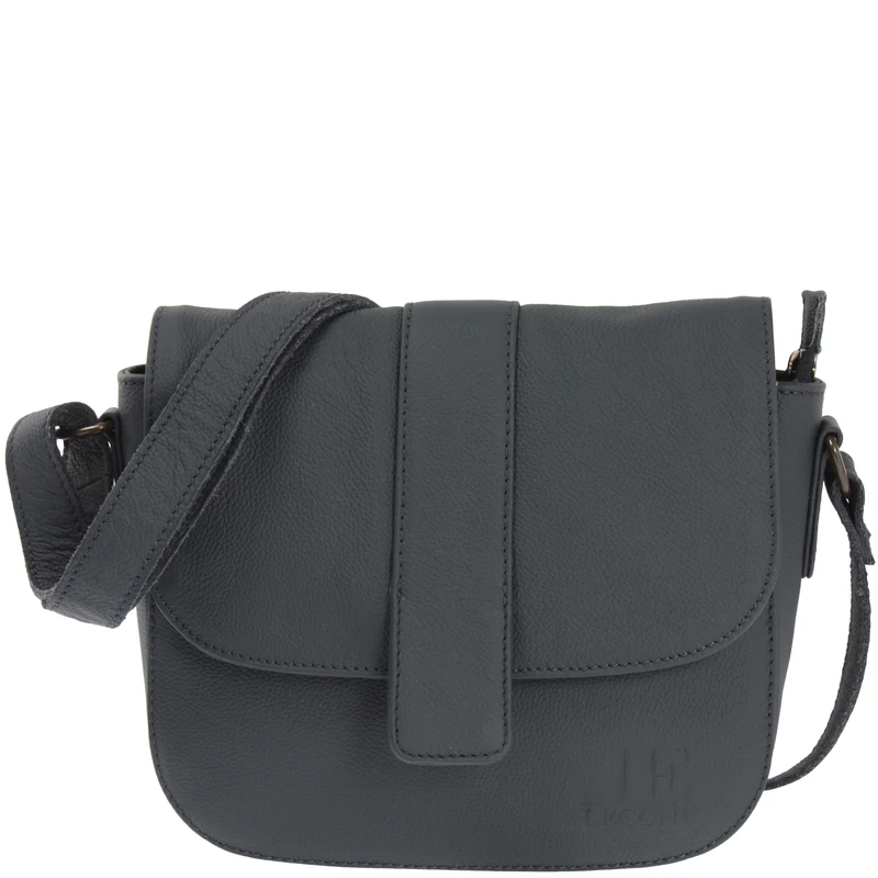 kleine Schultertasche Umhängetasche Damentasche Leder navy LE0074