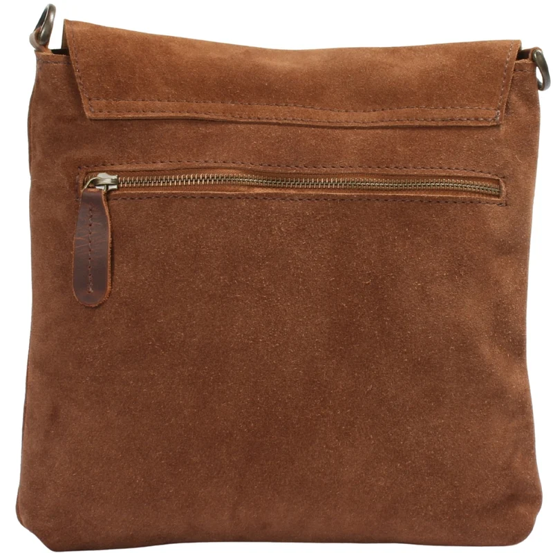 Umhängetasche Ledertasche Damen Schultertasche Wildleder braun LE3027