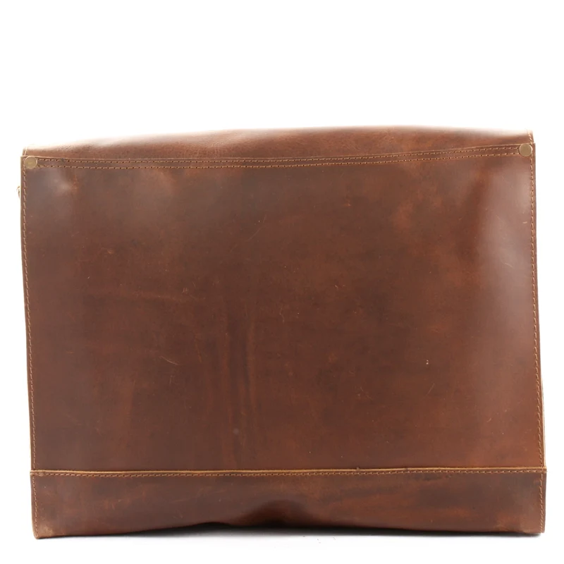 Messenger Bag DIN A4 Aktentasche Damen Herren Leder mittelbraun LE3054