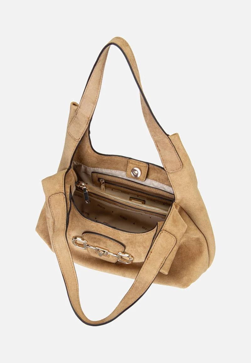 Sunset Small Suede 14010 Tan - Schultertasche