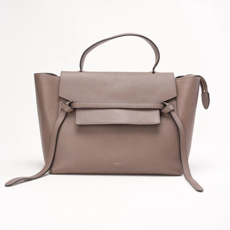 Celine Micro Belt Bag aus taupefarbenem genarbtem Kalbsleder, 2015