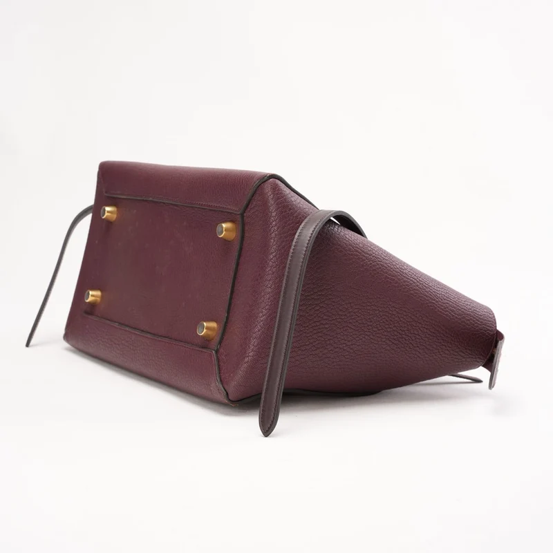 Celine Bi-Color Mini Belt Bag in Burgundy and Dark Brown Flap 2019