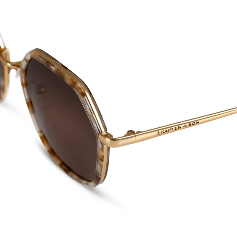 Kapten & Son Sonnenbrille Amsterdam Edge Toffee Tortoise Brown
