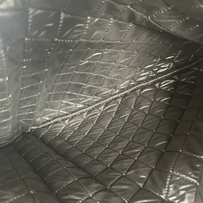 Chanel Mademoiselle CC Bicolor Clutch aus Lammleder, groß, Schwarz, 2017