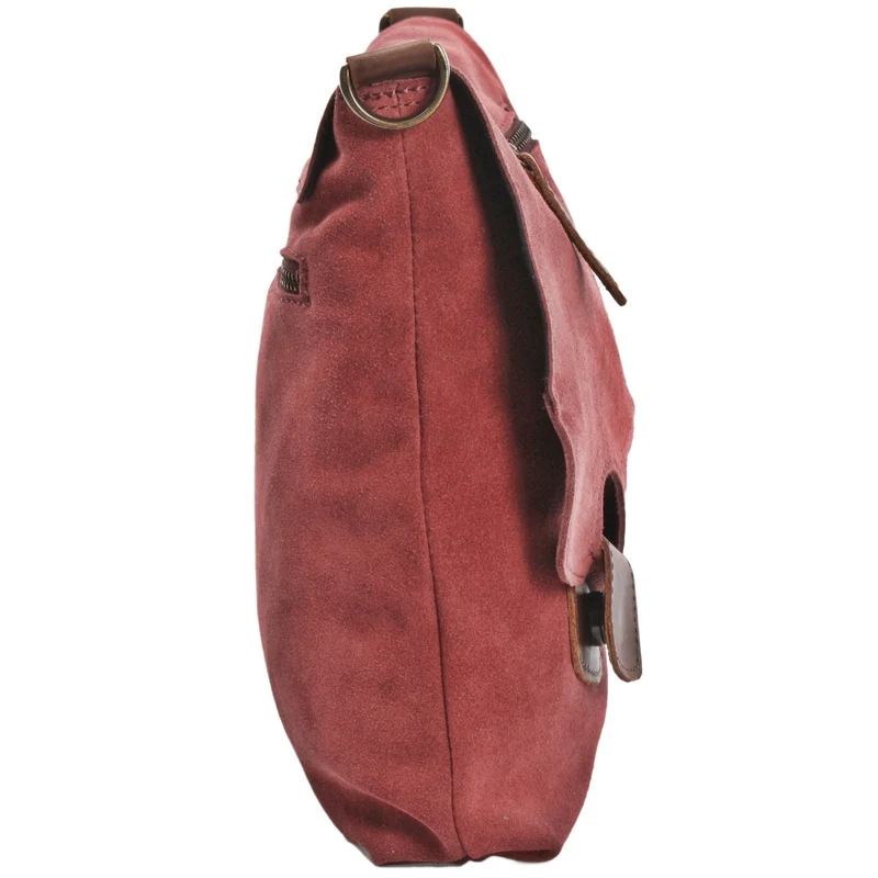 Umhängetasche Ledertasche Damen Schultertasche Wildleder altrosa LE3027