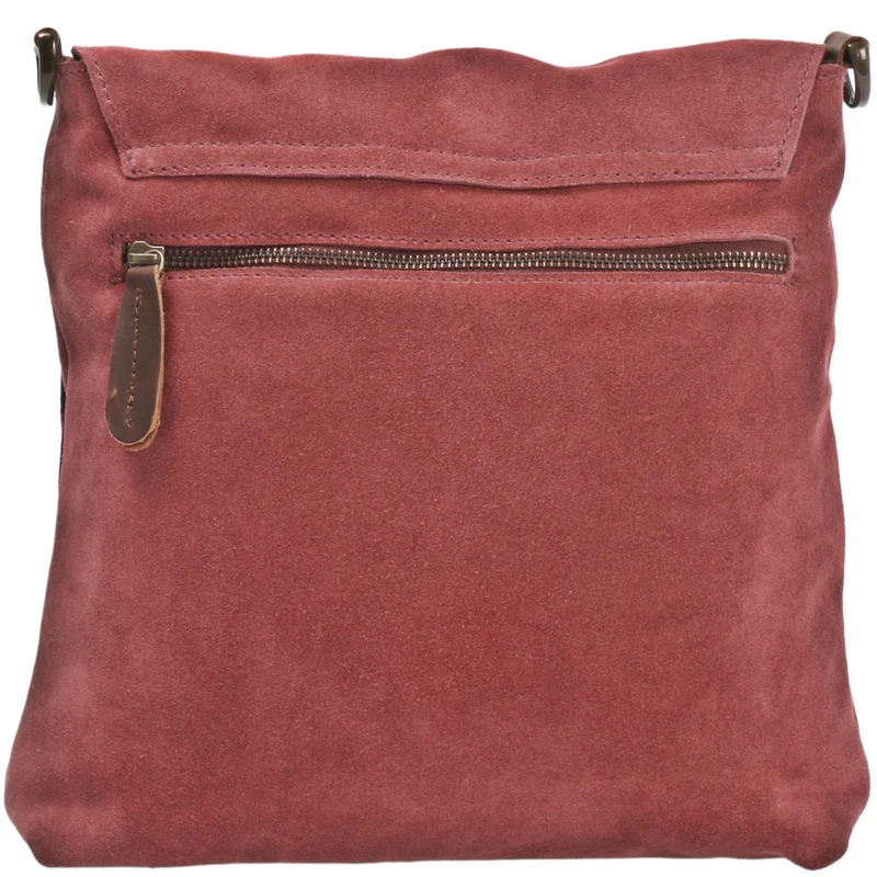 Umhängetasche Ledertasche Damen Schultertasche Wildleder altrosa LE3027