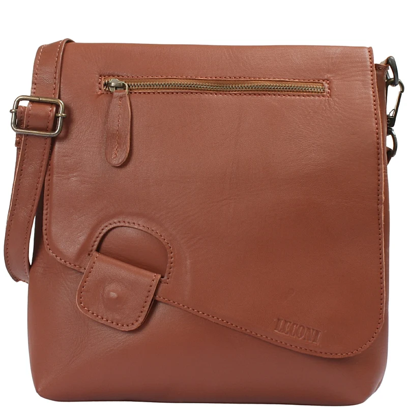 Umhängetasche Ledertasche Schultertasche Leder hellbraun LE3027