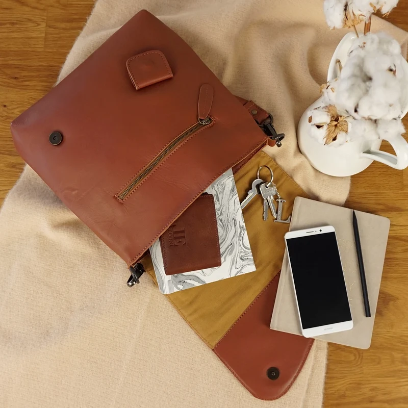 Umhängetasche Ledertasche Schultertasche Leder hellbraun LE3027