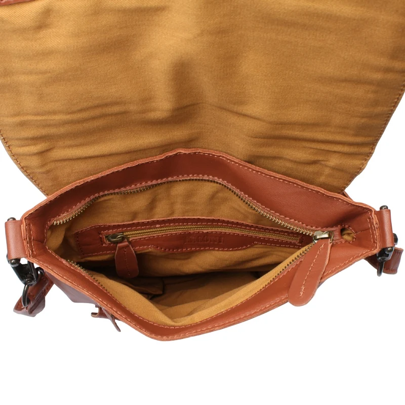 Umhängetasche Ledertasche Schultertasche Leder hellbraun LE3027